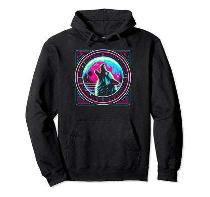 Therian Pride Month Moon Wolf Howl Furry Hoodie - Trendy Graphic Men Women - T-Shirt, Sweatshirt, Hoodie