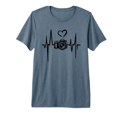Camera Heartbeat Photography Lover T-Shirt - Streetwear Style Men Women - T-Shirt, Sweatshirt, Hoodie