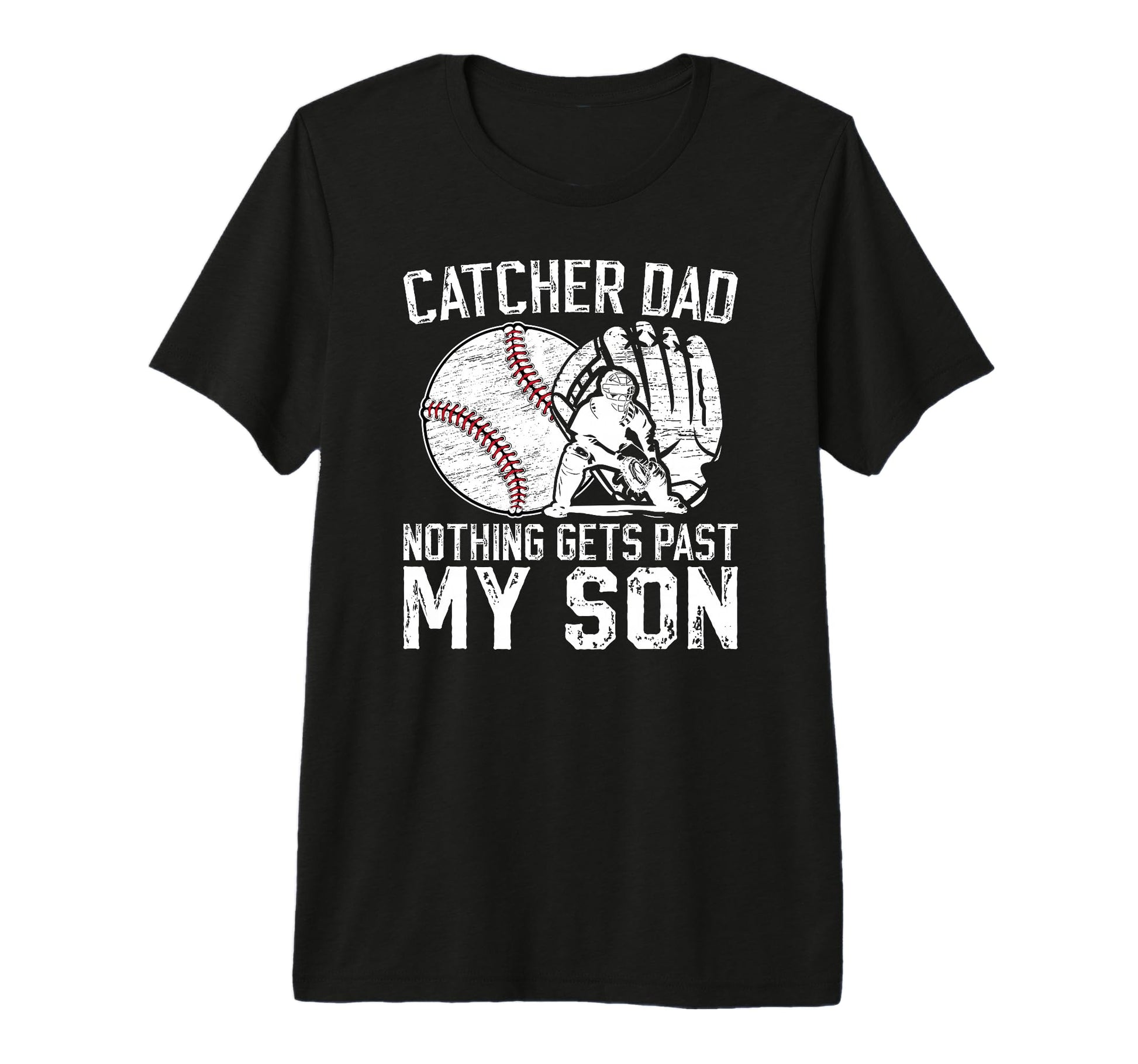 Mens Baseball Catcher Dad Proud Dad T-Shirt - Graphic Print Men Women - T-Shirt, Sweatshirt, Hoodie