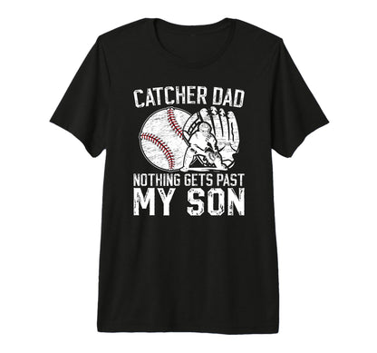 Mens Baseball Catcher Dad Proud Dad T-Shirt - Graphic Print Men Women - T-Shirt, Sweatshirt, Hoodie