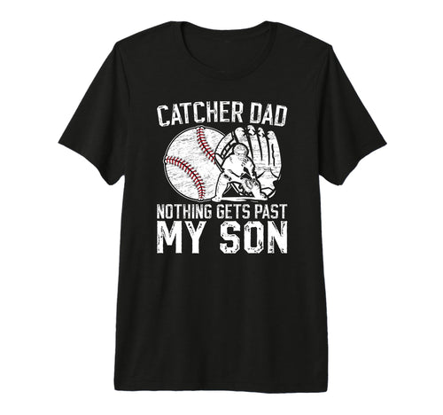 Mens Baseball Catcher Dad Proud Dad T-Shirt - Graphic Print Men Women - T-Shirt, Sweatshirt, Hoodie