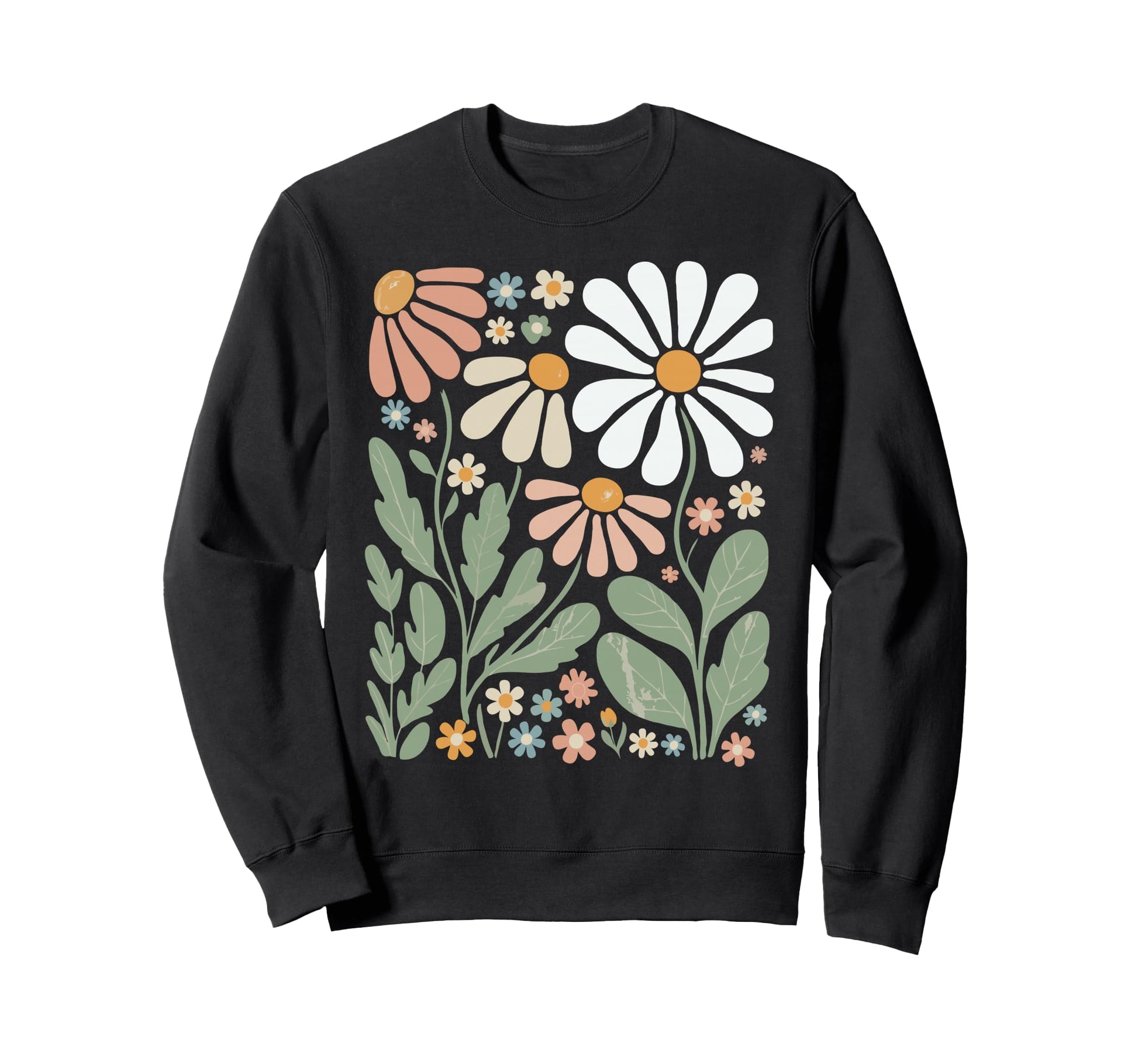 Wildflowers Flowers Pattern Summer Sweatshirt - Streetwear Style Unisex - T-Shirt, Sweatshirt, Hoodie