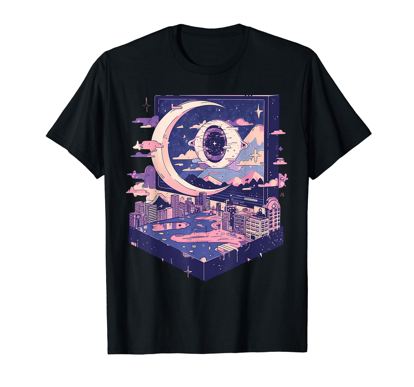 80S Citypop Aesthetic Pastel Vaporwave T-Shirt - Custom Art Print Unisex - T-Shirt, Sweatshirt, Hoodie