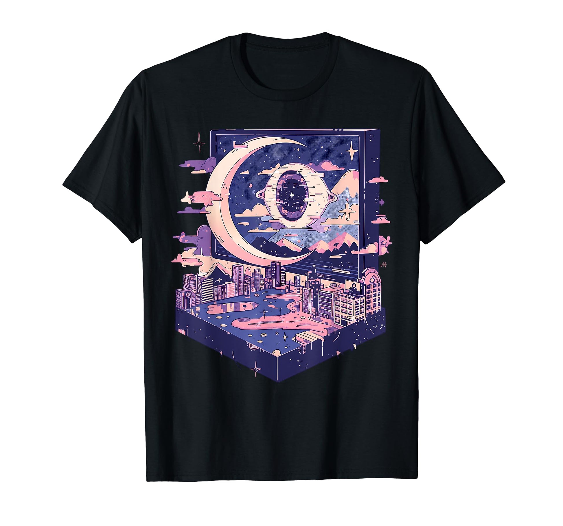80S Citypop Aesthetic Pastel Vaporwave T-Shirt - Custom Art Print Unisex - T-Shirt, Sweatshirt, Hoodie