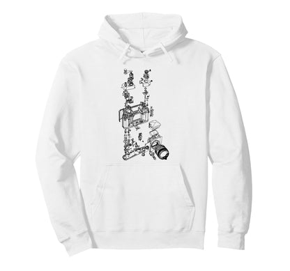 Film Camera Diagram Photography Hoodie - Aesthetic Graphic Unisex - T-Shirt, Sweatshirt, Hoodie