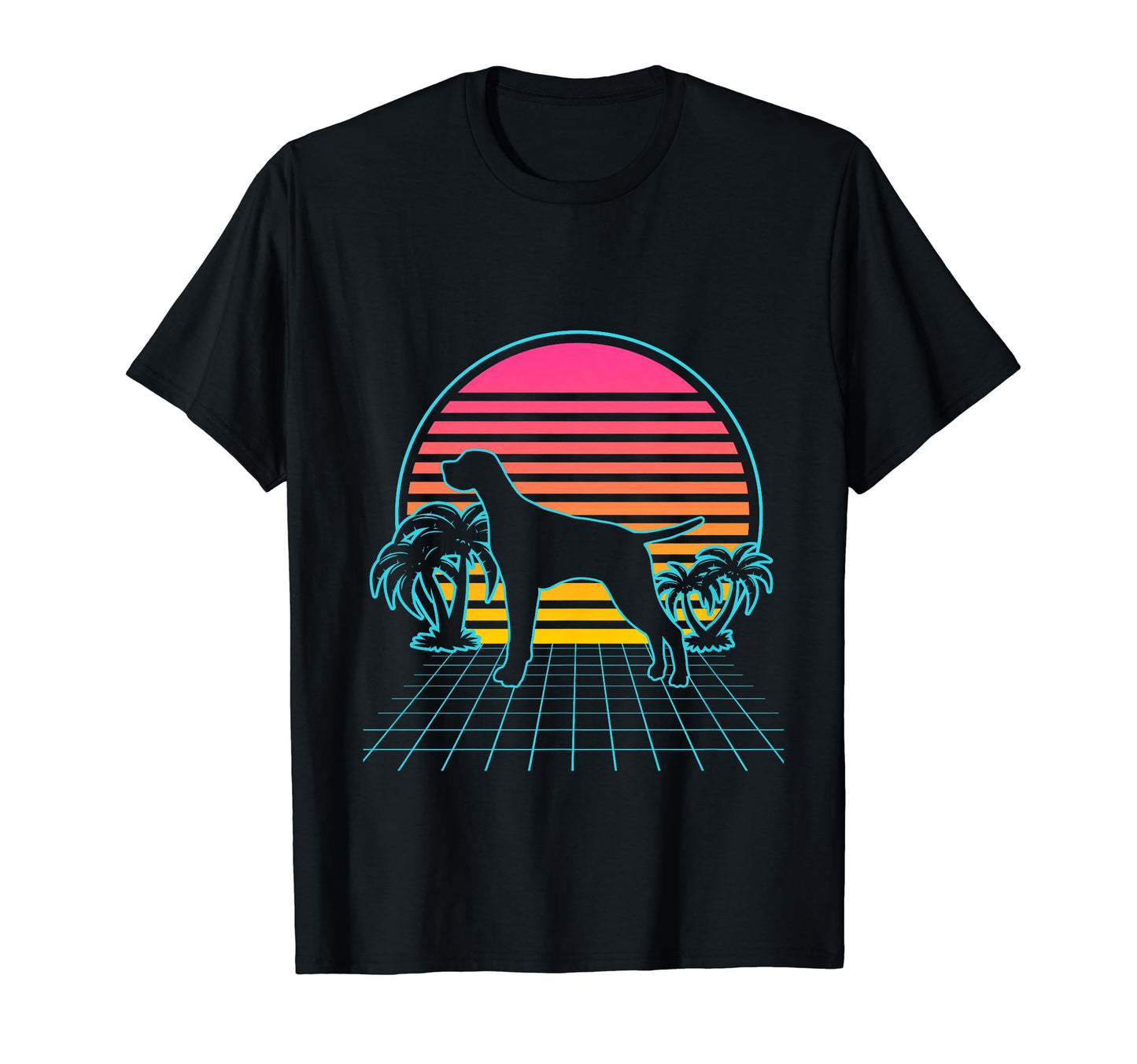 Pointer Dog 80S Vaporwave Aesthetic T-Shirt - Minimalist Print Men Women - T-Shirt, Sweatshirt, Hoodie