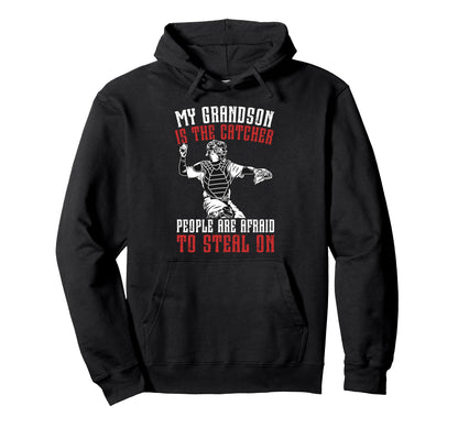 Baseball Catcher Grandpa Proud Hoodie - Aesthetic Graphic Men Women - T-Shirt, Sweatshirt, Hoodie