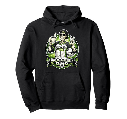 Soccer Dad Funny Game Day Skeleton Hoodie - Novelty Apparel Men Women - T-Shirt, Sweatshirt, Hoodie