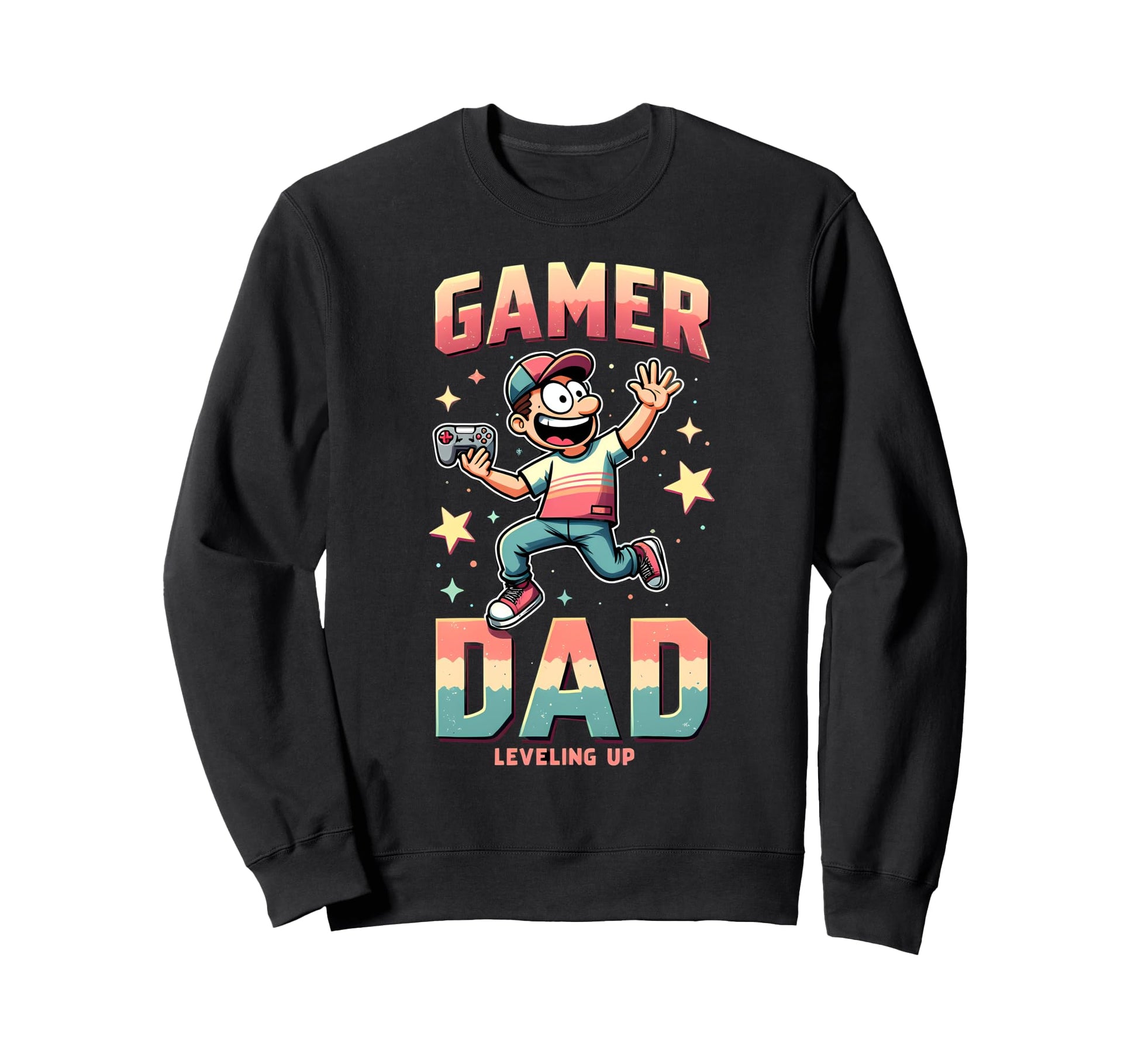 Fathers Day Gift Gamer Dad Leveling Sweatshirt - Fun Novelty Design Unisex - T-Shirt, Sweatshirt, Hoodie