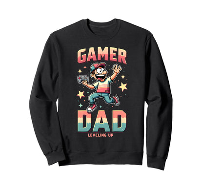 Fathers Day Gift Gamer Dad Leveling Sweatshirt - Fun Novelty Design Unisex - T-Shirt, Sweatshirt, Hoodie