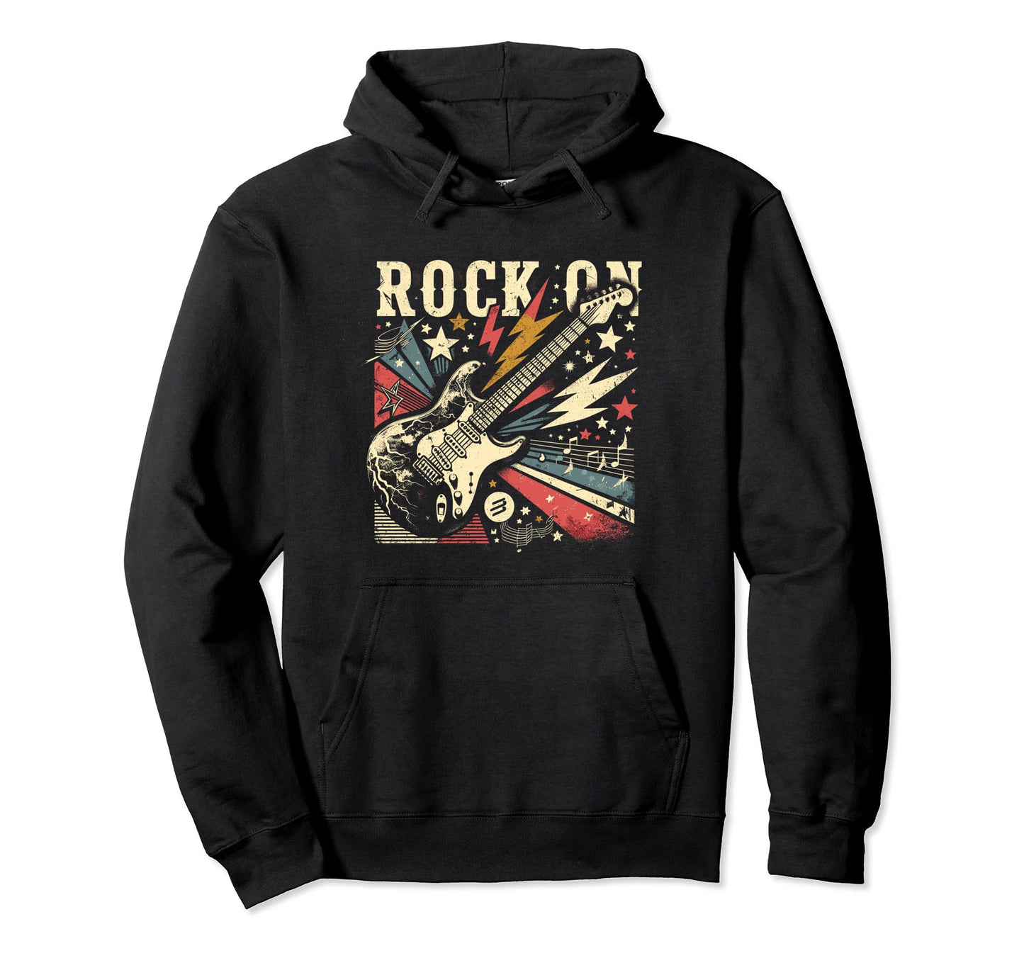 Rock Grunge Electric Guitar Art Hoodie - Streetwear Style Unisex - T-Shirt, Sweatshirt, Hoodie