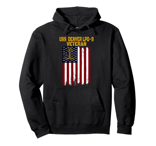 Uss Denver Lpd 9 Amphibious Transport Hoodie - Novelty Apparel for Adults - T-Shirt, Sweatshirt, Hoodie