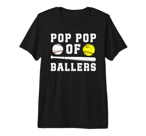 Mens Pop Pop Ballers Proud Baseball T-Shirt - Fun Novelty Design Unisex - T-Shirt, Sweatshirt, Hoodie