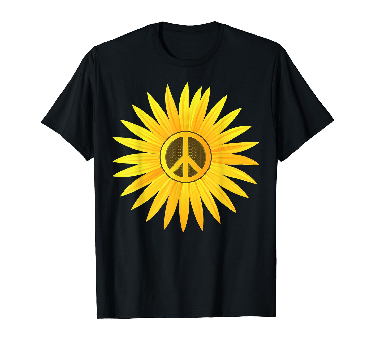 Peace Love Sunflower Sun Helianthus T-Shirt - Streetwear Style for Adults - T-Shirt, Sweatshirt, Hoodie