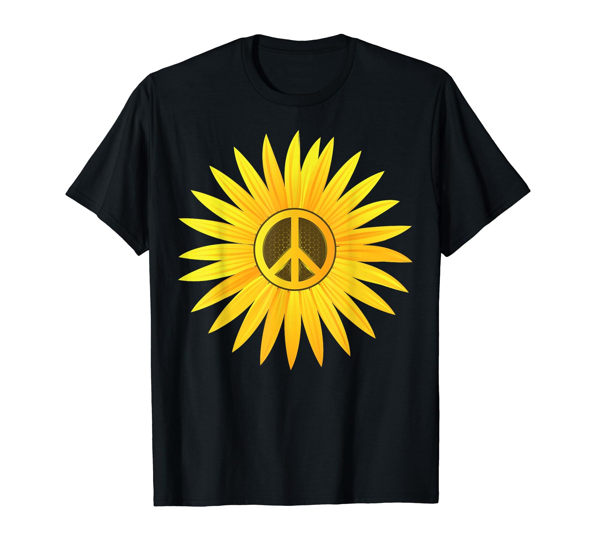 Peace Love Sunflower Sun Helianthus T-Shirt - Streetwear Style for Adults - T-Shirt, Sweatshirt, Hoodie