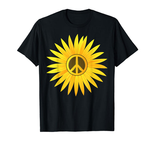 Peace Love Sunflower Sun Helianthus T-Shirt - Streetwear Style for Adults - T-Shirt, Sweatshirt, Hoodie