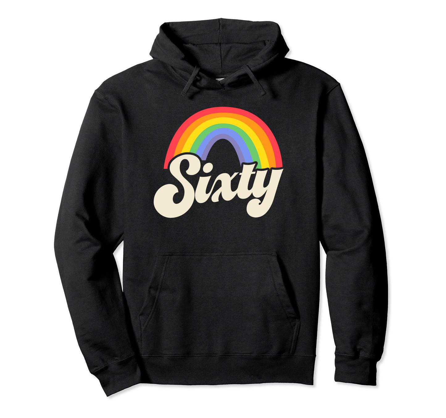 Lgbtq Queer Gay Pride Rainbow 60Th Hoodie - Novelty Apparel Unisex - T-Shirt, Sweatshirt, Hoodie