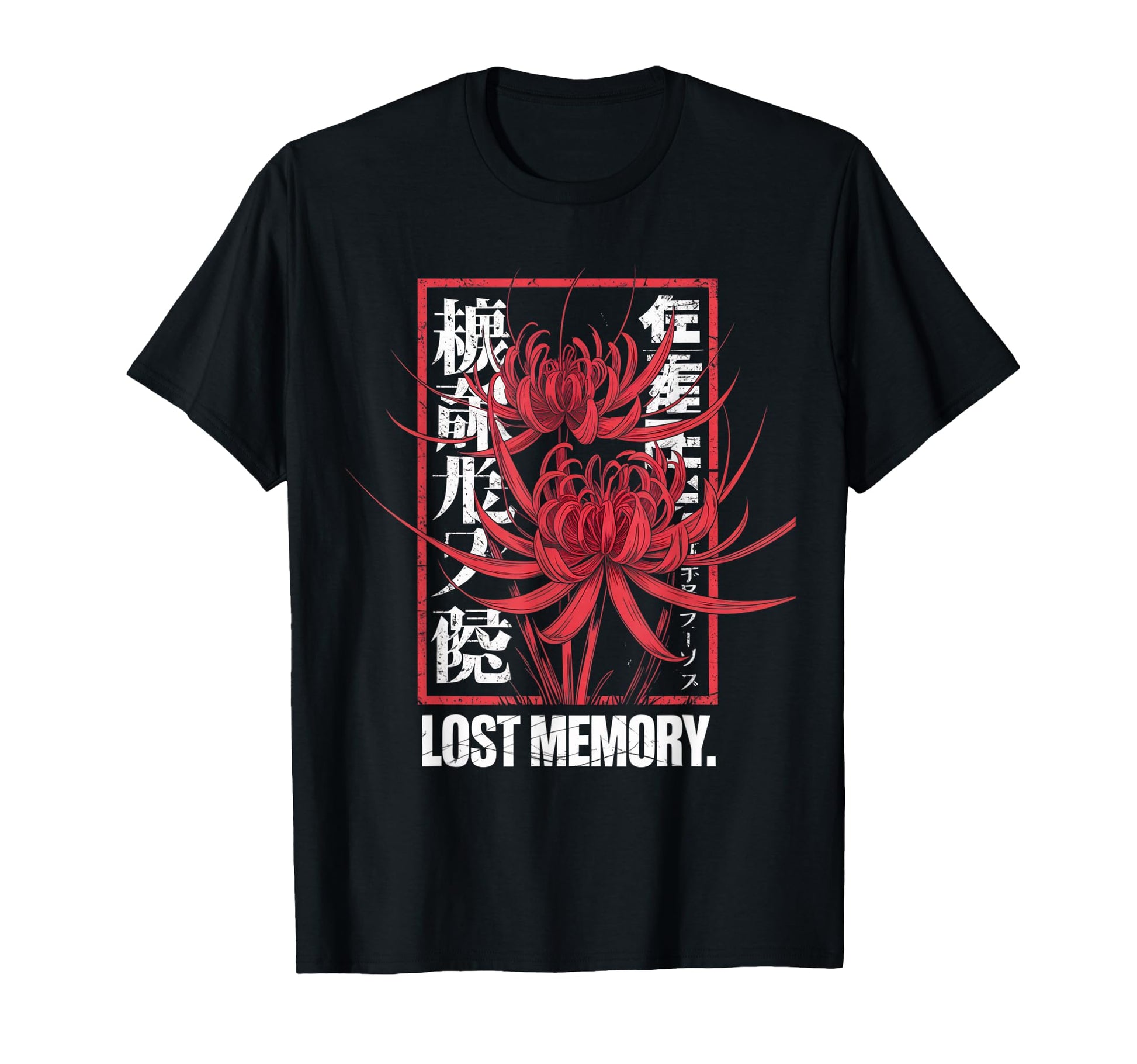 Red Spider Lily Flower Grunge T-Shirt - Trendy Graphic for Adults - T-Shirt, Sweatshirt, Hoodie