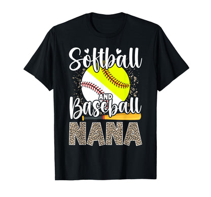 Baseball And Softball Nana Both Nephew T-Shirt - Unique Graphic Men Women - T-Shirt, Sweatshirt, Hoodie