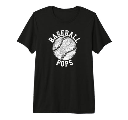 Mens Proud Baseball Pops Grandpa T-Shirt - Fun Novelty Design for Adults - T-Shirt, Sweatshirt, Hoodie