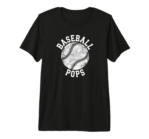 Mens Proud Baseball Pops Grandpa T-Shirt - Fun Novelty Design for Adults - T-Shirt, Sweatshirt, Hoodie