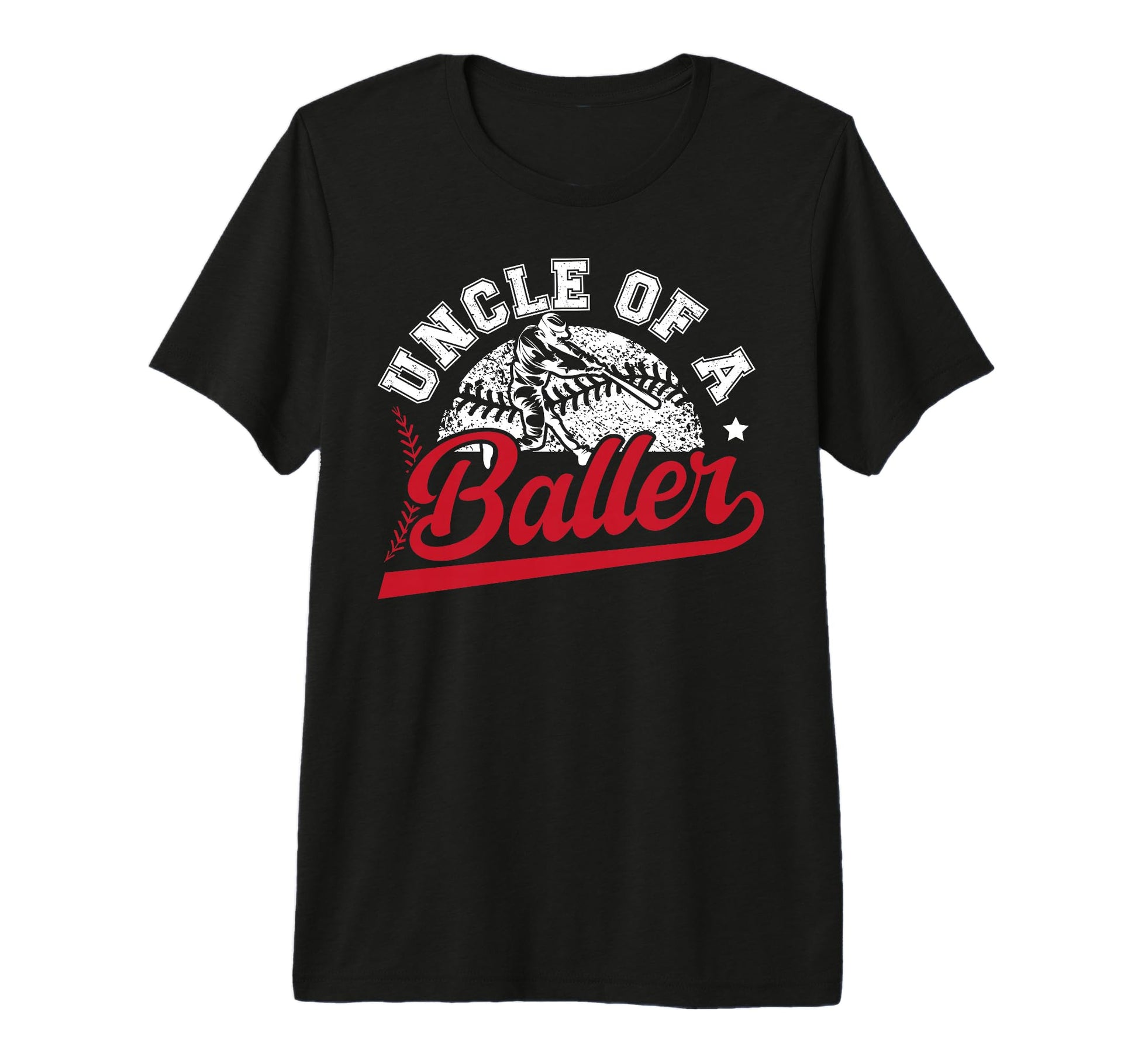Mens Uncle Baller Baseball Uncle T-Shirt - Graphic Print for Adults - T-Shirt, Sweatshirt, Hoodie
