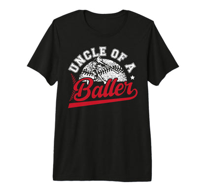 Mens Uncle Baller Baseball Uncle T-Shirt - Graphic Print for Adults - T-Shirt, Sweatshirt, Hoodie