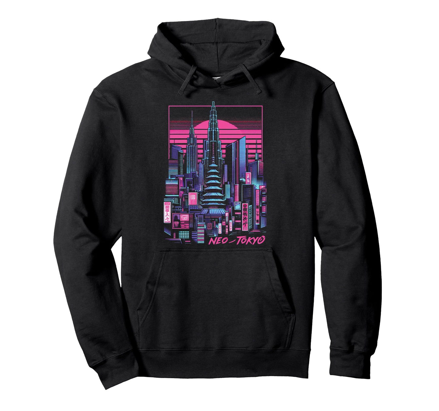 Neo Tokyo Japan Japanese Vaporwave Aesthetic Hoodie - Trendy Graphic Unisex - T-Shirt, Sweatshirt, Hoodie