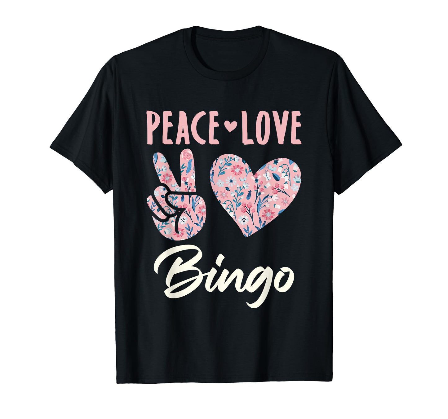 Peace Love Bingo Player Gifts And T-Shirt - Minimalist Print for Adults - T-Shirt, Sweatshirt, Hoodie