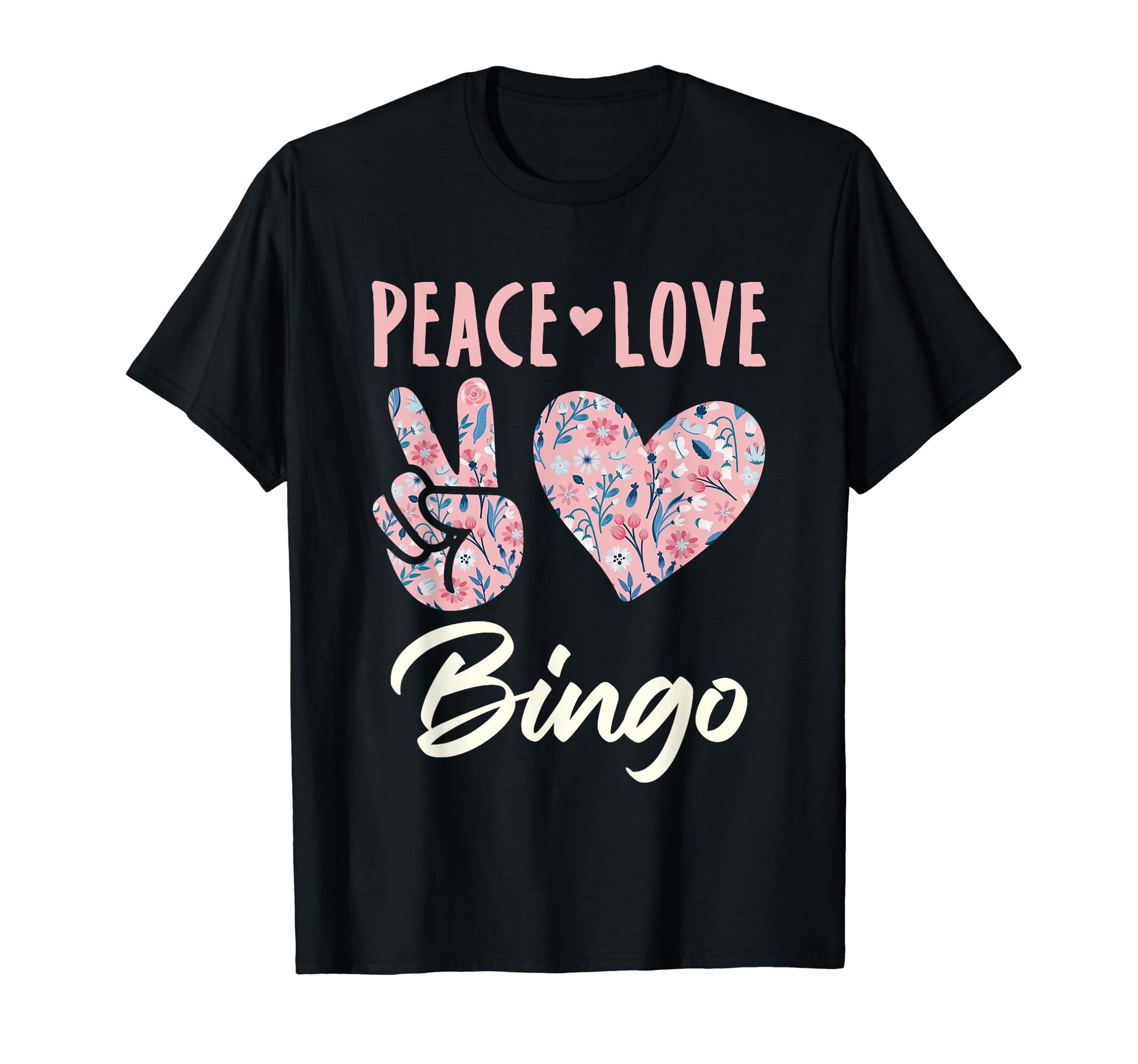 Peace Love Bingo Player Gifts And T-Shirt - Minimalist Print for Adults - T-Shirt, Sweatshirt, Hoodie