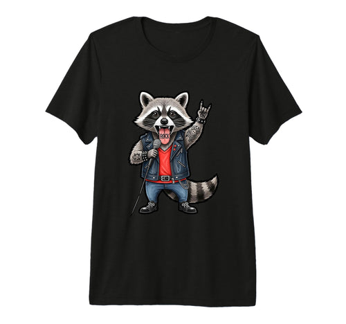 Funny Punk Raccoon Rock Fans Singer T-Shirt - Trendy Graphic Men Women - T-Shirt, Sweatshirt, Hoodie