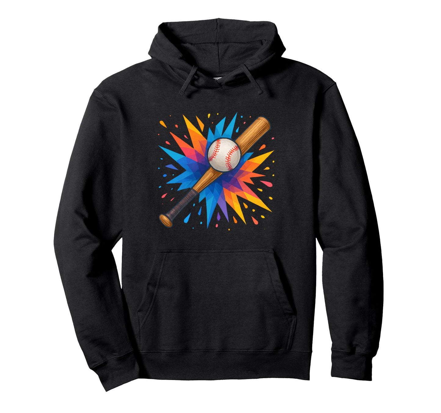 Rainbow Baseball Art Players And Game Hoodie - Novelty Apparel Unisex - T-Shirt, Sweatshirt, Hoodie