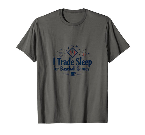 Mom I Trade Sleep Baseball Games Sweatshirt - Custom Art Print Men Women - T-Shirt, Sweatshirt, Hoodie