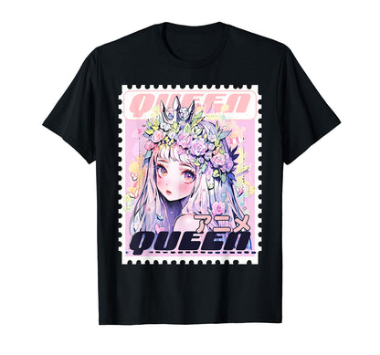 Waifu Floral Crown Y2K Anime Pastel T-Shirt - Fun Novelty Design Men Women - T-Shirt, Sweatshirt, Hoodie