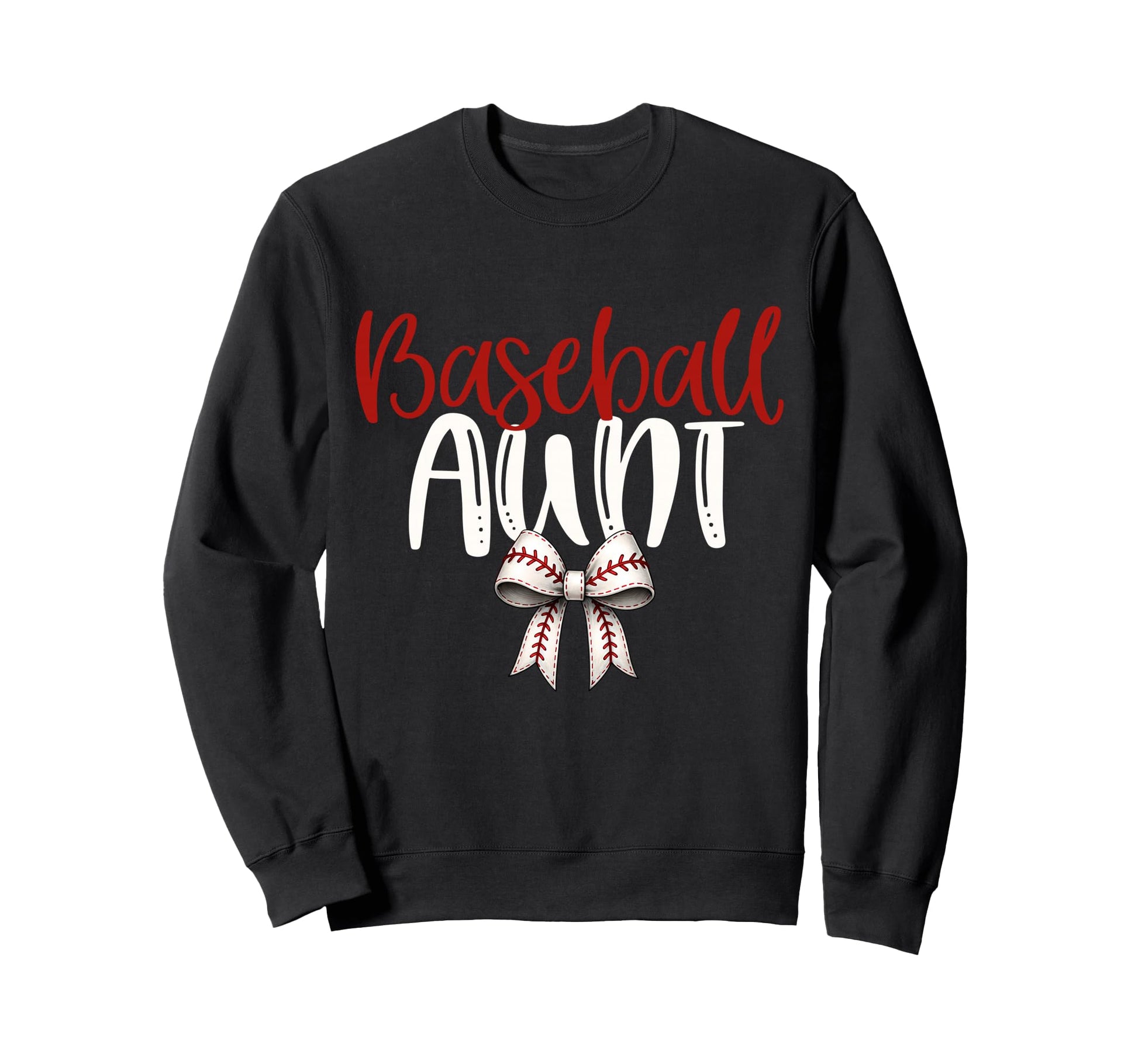 Baseball Aunt Coquette Bow Game Day Sweatshirt - Graphic Print Unisex - T-Shirt, Sweatshirt, Hoodie