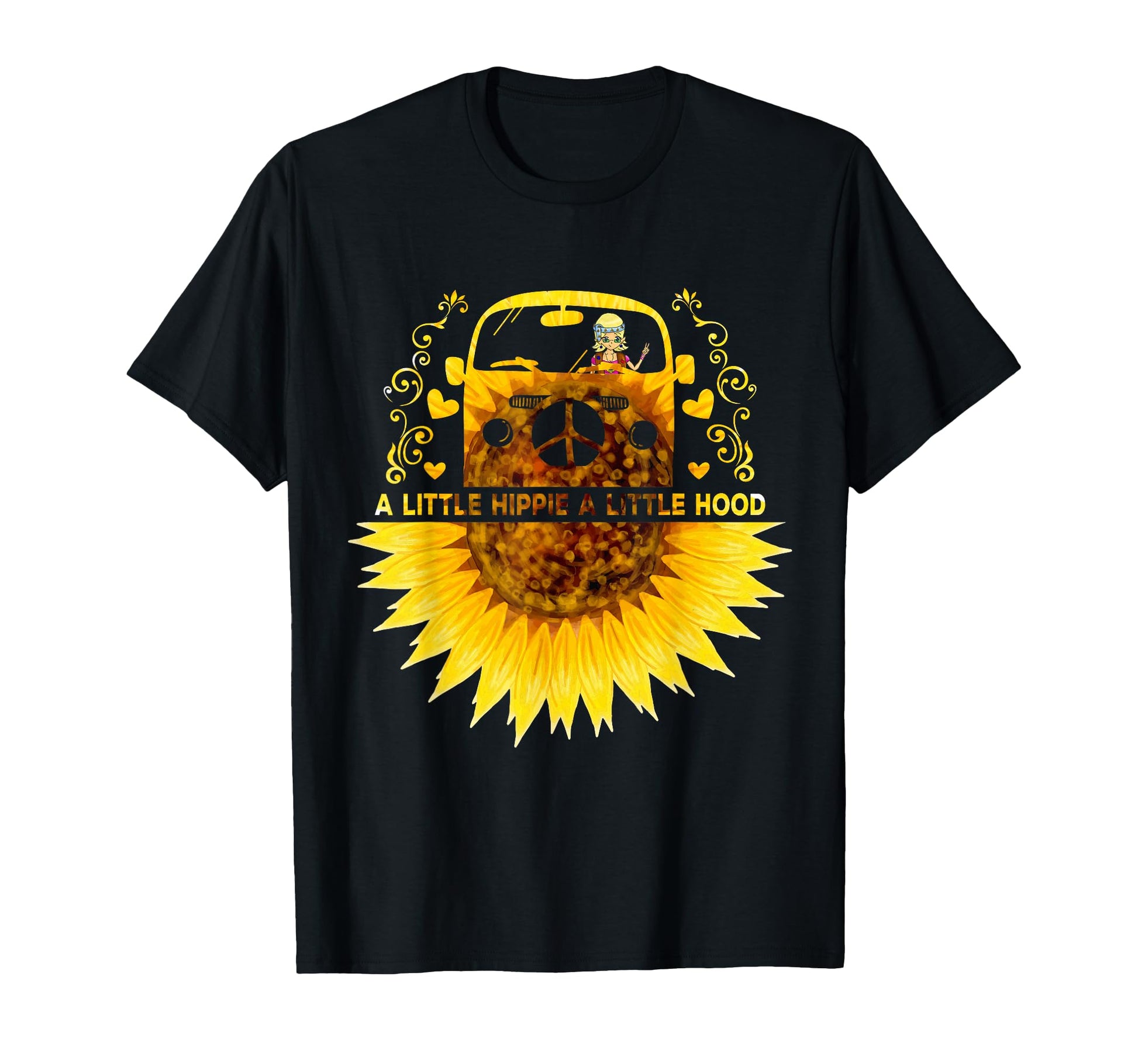 Little Hippie Little Hood Sunflower T-Shirt - Casual Everyday Wear Unisex - T-Shirt, Sweatshirt, Hoodie