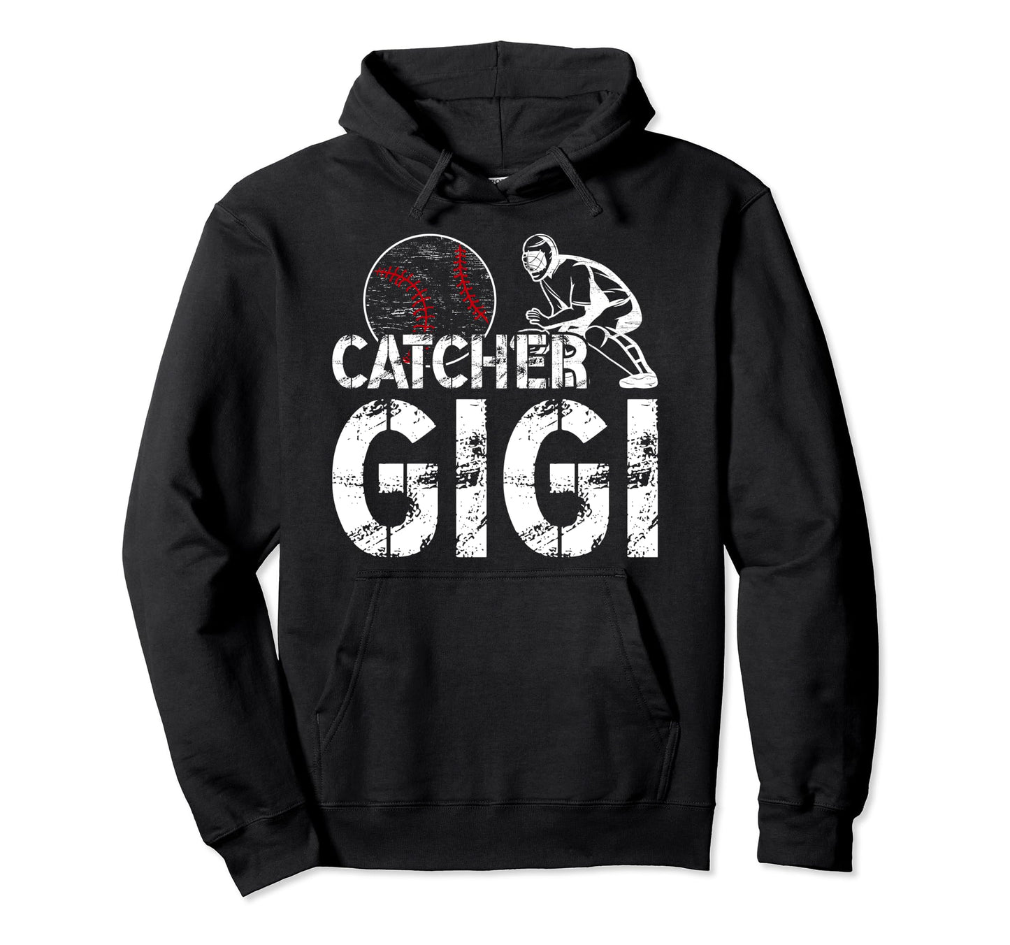 Baseball Catcher Gigi Grandma Gigi Hoodie - Minimalist Print Men Women - T-Shirt, Sweatshirt, Hoodie