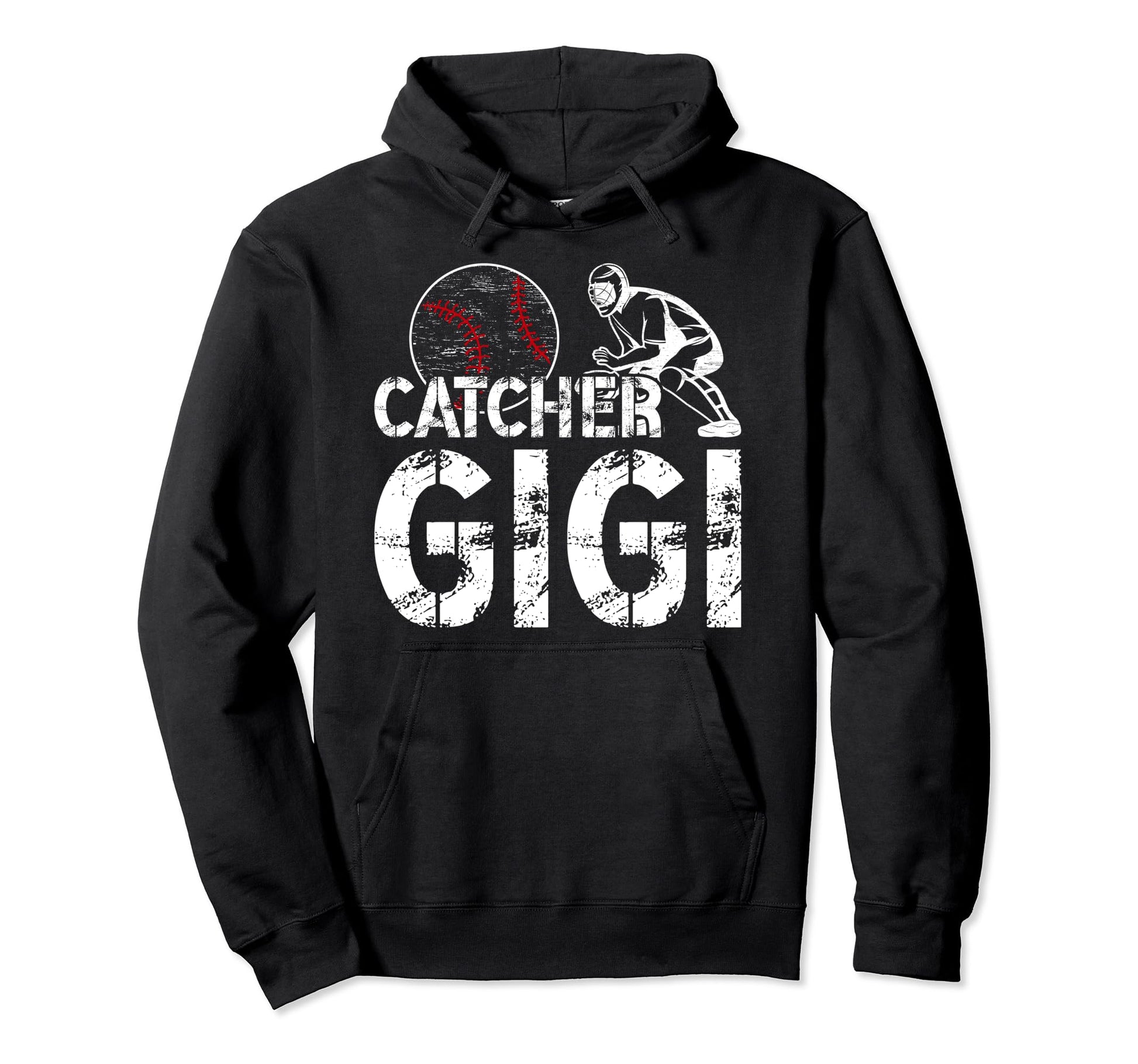 Baseball Catcher Gigi Grandma Gigi Hoodie - Minimalist Print Men Women - T-Shirt, Sweatshirt, Hoodie