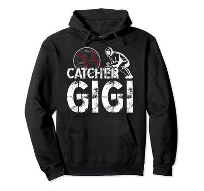 Baseball Catcher Gigi Grandma Gigi Hoodie - Minimalist Print Men Women - T-Shirt, Sweatshirt, Hoodie