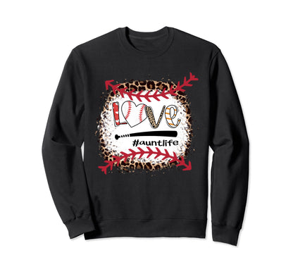 Love Baseball Aunt Baseball Aunt Sweatshirt - Unique Graphic for Adults - T-Shirt, Sweatshirt, Hoodie