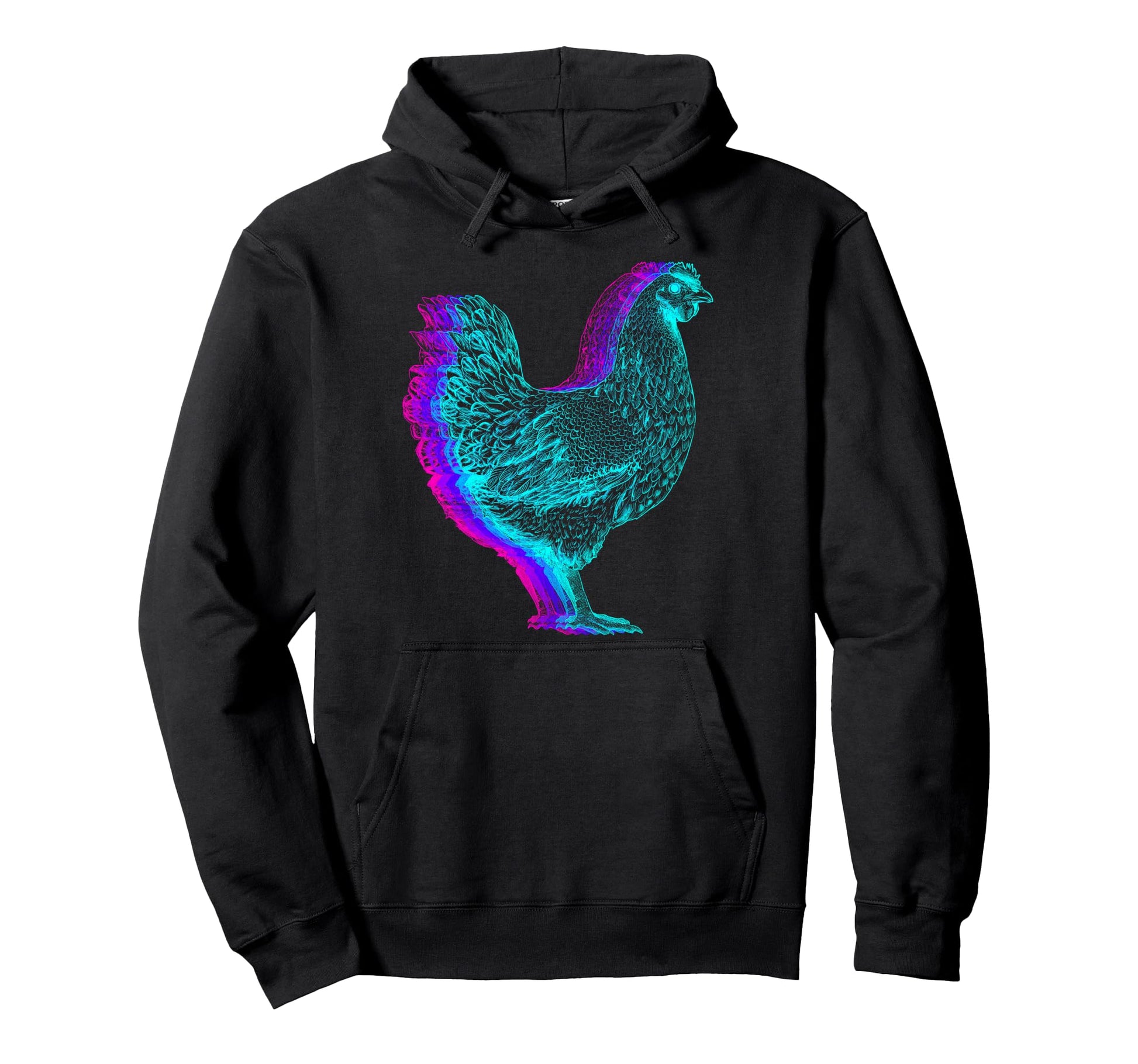 Chicken Farm Farmer Vaporwave Hoodie - Minimalist Print Men Women - T-Shirt, Sweatshirt, Hoodie