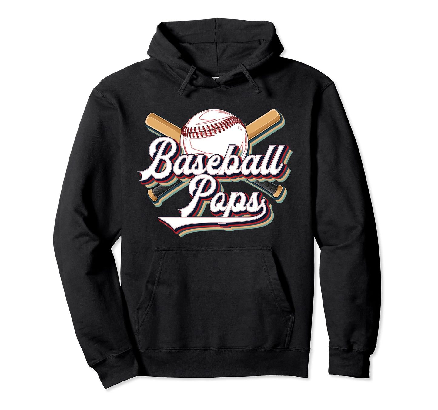 Baseball Pops Grandpa Pops Baseball Hoodie - Novelty Apparel Men Women - T-Shirt, Sweatshirt, Hoodie