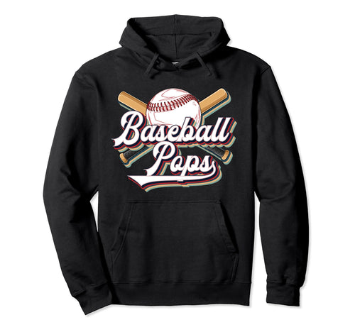 Baseball Pops Grandpa Pops Baseball Hoodie - Novelty Apparel Men Women - T-Shirt, Sweatshirt, Hoodie