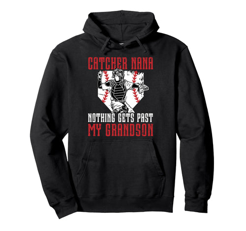 Baseball Catcher Nana Proud Nana Hoodie - Aesthetic Graphic for Adults - T-Shirt, Sweatshirt, Hoodie
