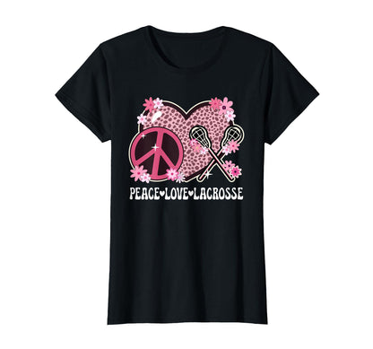 Peace Love Lacrosse Lover Outfit T-Shirt - Minimalist Print Men Women - T-Shirt, Sweatshirt, Hoodie