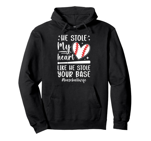 Baseball Wife Proud Wife Baseball Player Hoodie - Novelty Apparel Unisex - T-Shirt, Sweatshirt, Hoodie