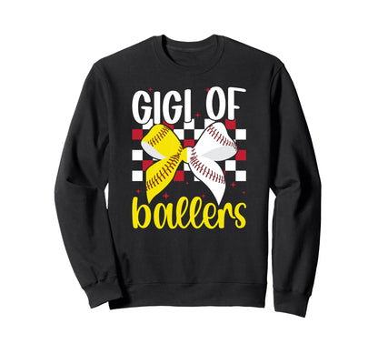 Gigi Ballers Baseball Softball Sweatshirt - Minimalist Print for Adults - T-Shirt, Sweatshirt, Hoodie