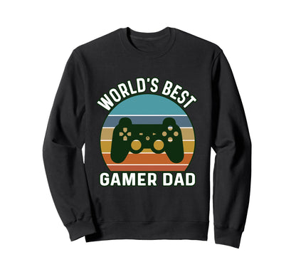 Fathers Day Video Game Daddy Best Dad Sweatshirt - Minimalist Print Unisex - T-Shirt, Sweatshirt, Hoodie