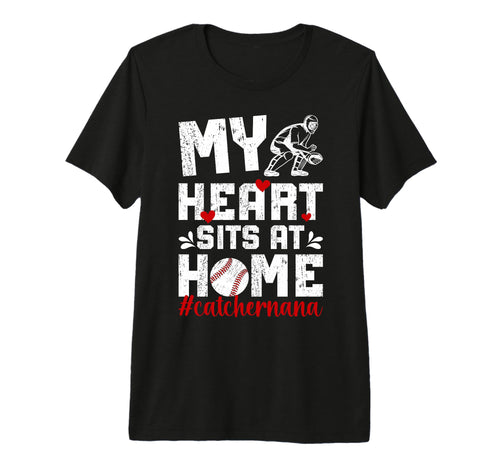 My Heart Baseball Catcher Nana T-Shirt - Fun Novelty Design Unisex - T-Shirt, Sweatshirt, Hoodie