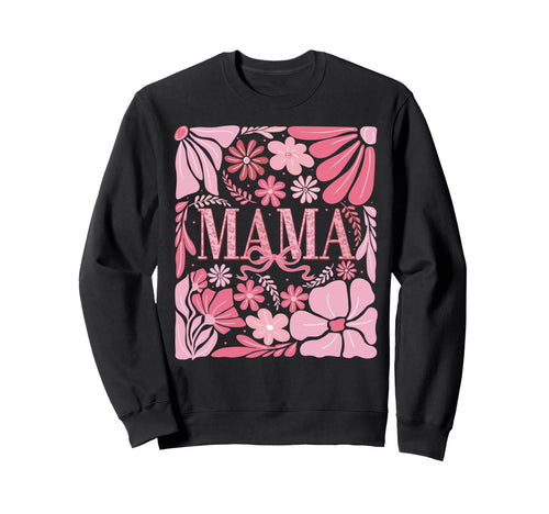 Floral Mama Coquette Boho Mama Sweatshirt - Casual Everyday Wear Men Women - T-Shirt, Sweatshirt, Hoodie